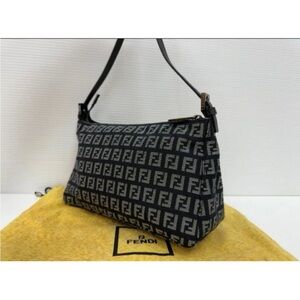 Fendi Monogram Black and Gray Shoulder Bag